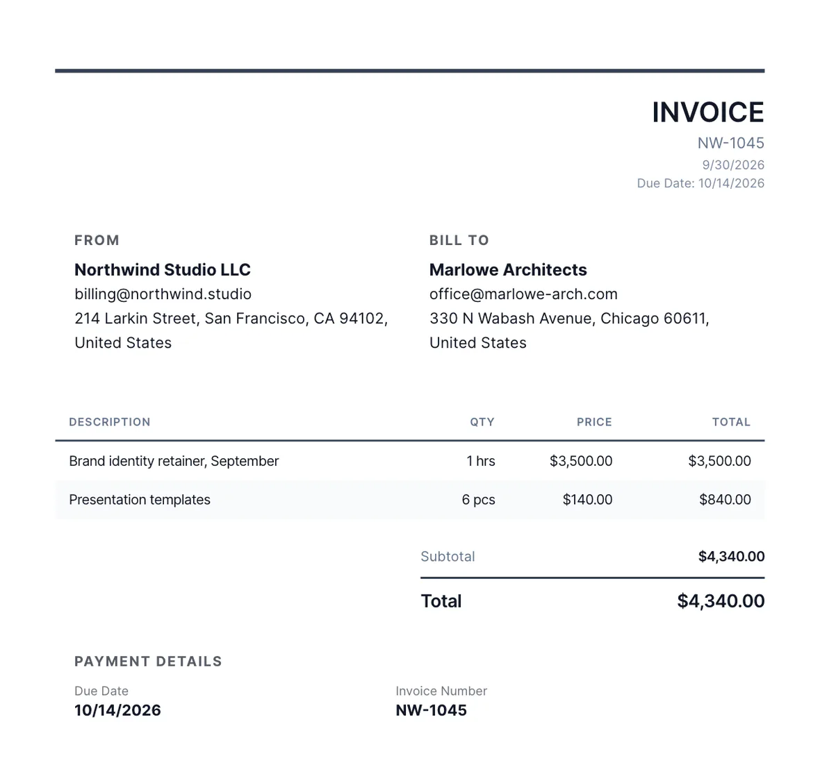 QuickBilling screenshot: Answer A Few Questions