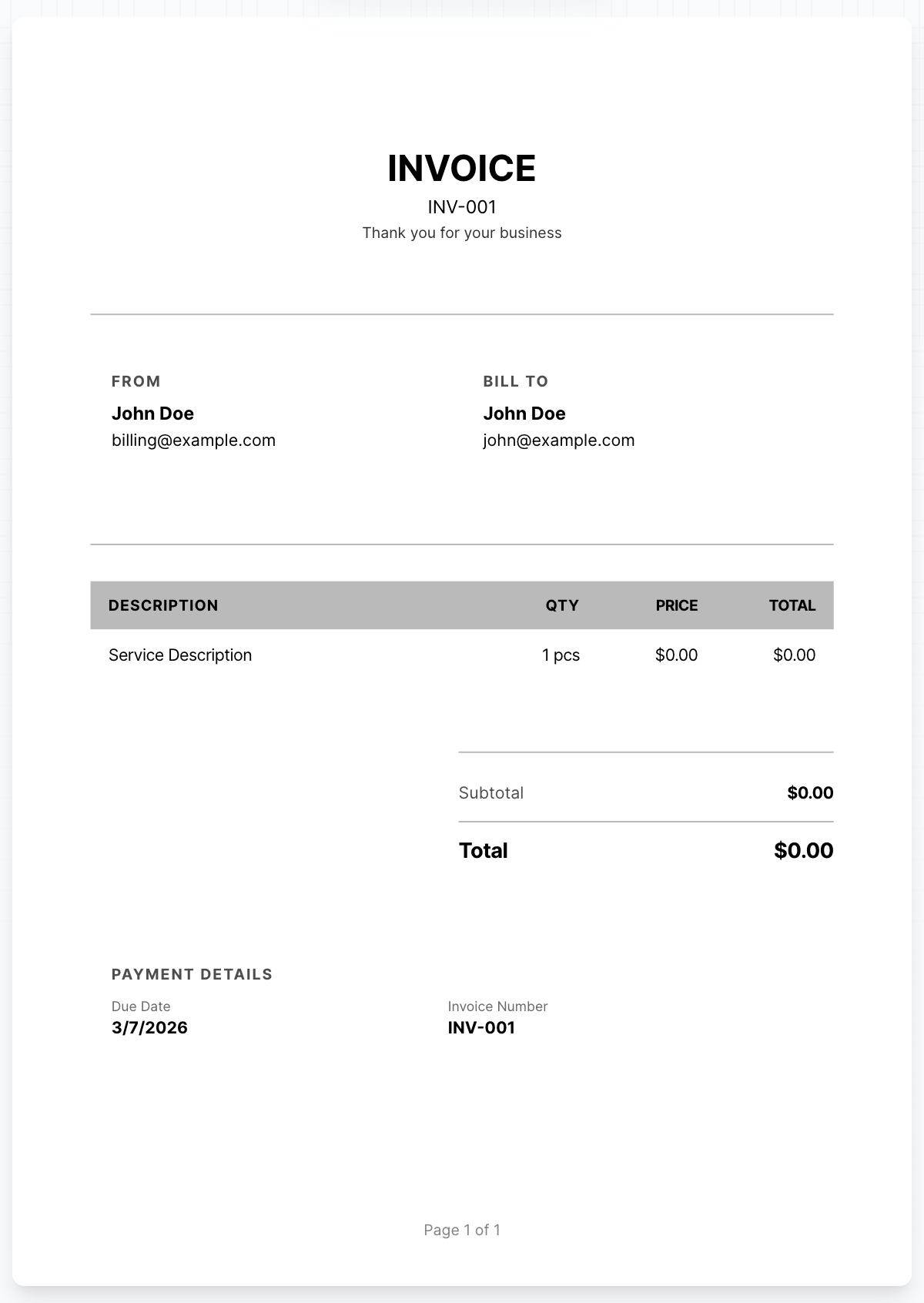 Estimates And Quotes (invoice template)